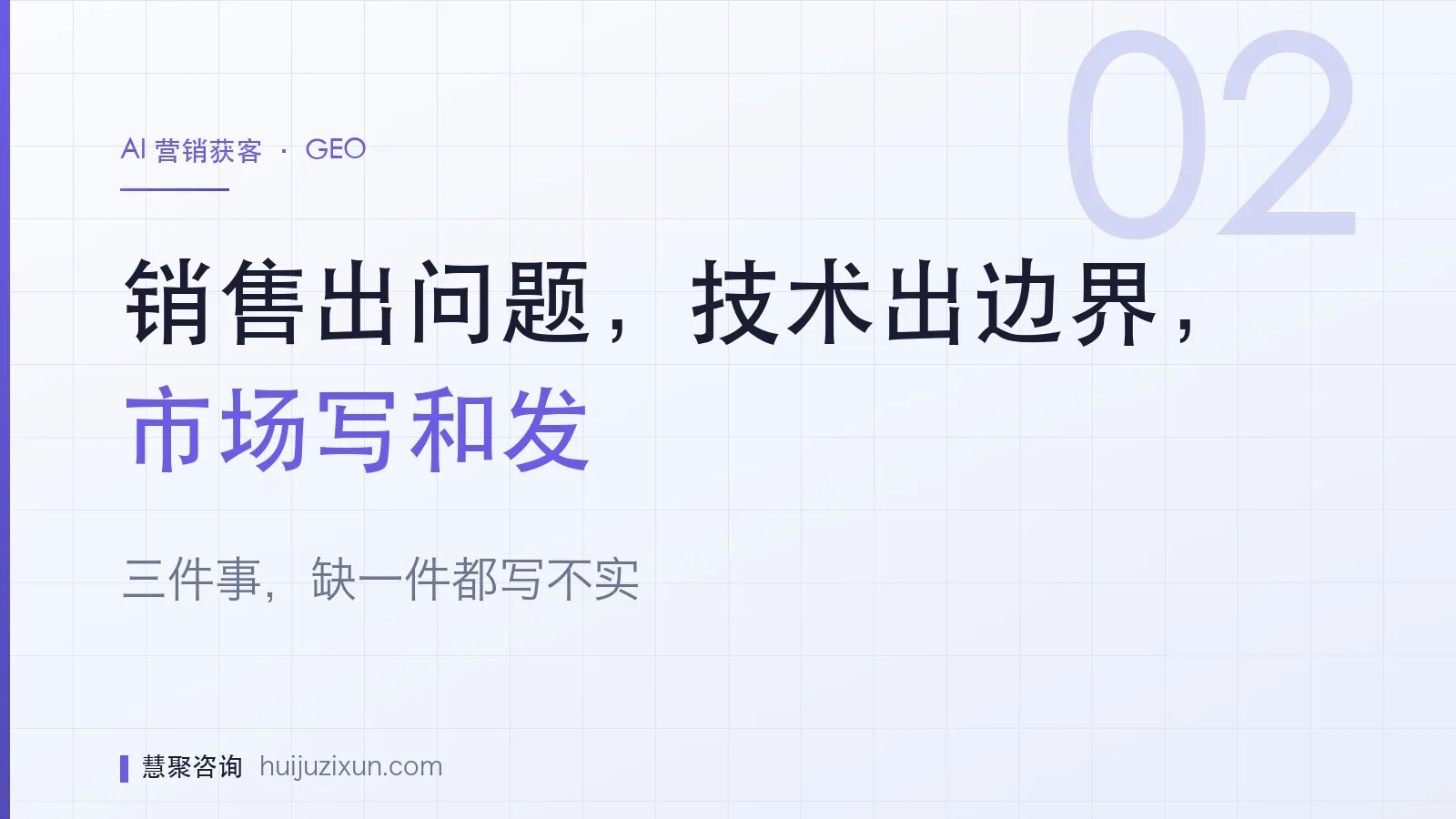 信息图：销售出问题，技术出边界，市场写和发